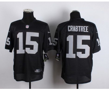 Men's Oakland Raiders #15 Michael Crabtree Nike Black Elite Jersey