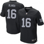 Men's Oakland Raiders #16 George Blanda Black Retired Player NFL Nike Elite Jersey