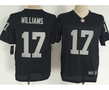 Men's Oakland Raiders #17 Milton Williams Nike Black Elite Jersey