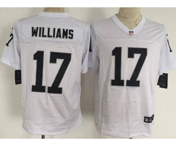 Men's Oakland Raiders #17 Milton Williams Nike White Elite Jersey