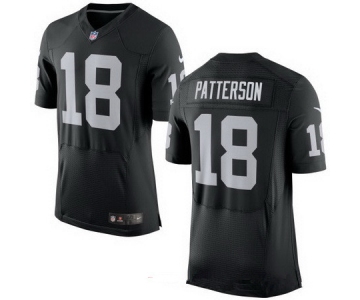 Men's Oakland Raiders #18 Cordarrelle Patterson Black Team Color Stitched NFL Nike Elite Jersey