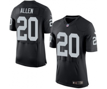 Men's Oakland Raiders #20 Nate Allen Black Team Color 2015 NFL Nike Elite Jersey