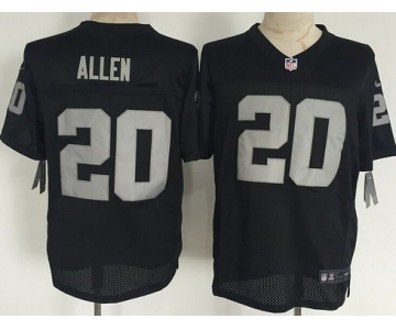 Men's Oakland Raiders #20 Nate Allen Nike Black Elite Jersey