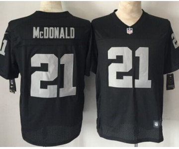 Men's Oakland Raiders #21 Dexter McDonald Nike Black Elite Jersey