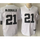 Men's Oakland Raiders #21 Dexter McDonald Nike White Elite Jersey