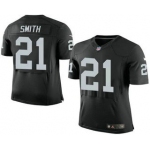 Men's Oakland Raiders #21 Sean Smith Black Team Color NFL Nike Elite Jersey