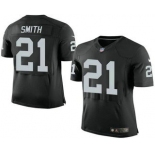 Men's Oakland Raiders #21 Sean Smith Black Team Color NFL Nike Elite Jersey
