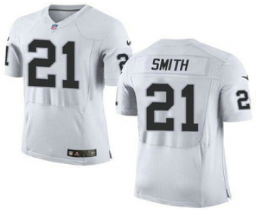 Men's Oakland Raiders #21 Sean Smith White Road 2015 NFL Nike Elite Jersey