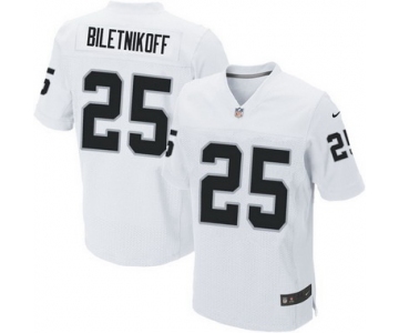 Men's Oakland Raiders #25 Fred Biletnikoff White Retired Player NFL Nike Elite Jersey