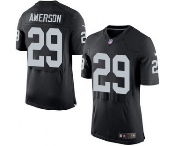 Men's Oakland Raiders #29 David Amerson Black Team Color 2015 NFL Nike Elite Jersey