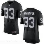 Men's Oakland Raiders #33 DeAndre Washington NEW Black Team Color Stitched NFL Nike Elite Jersey