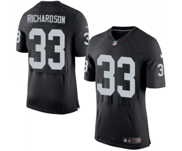 Men's Oakland Raiders #33 Trent Richardson Black Team Color NFL Nike Elite Jersey