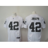 Men's Oakland Raiders #42 Karl Joseph White Road 2015 NFL Nike Elite Jersey