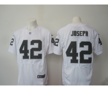 Men's Oakland Raiders #42 Karl Joseph White Road 2015 NFL Nike Elite Jersey