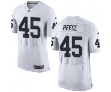 Men's Oakland Raiders #45 Marcel Reece White Road 2015 NFL Nike Elite Jersey