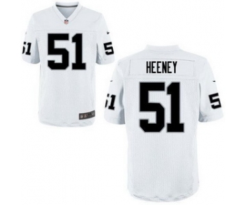 Men's Oakland Raiders #51 Ben Heeney White Road NFL Nike Elite Jersey