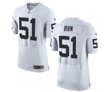 Men's Oakland Raiders #51 Bruce Irvin White Road 2015 NFL Nike Elite Jersey