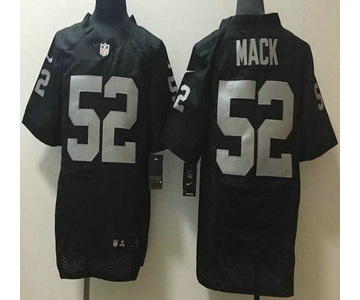 Men's Oakland Raiders #52 Khalil Mack Black Team Color 2015 NFL Nike Elite Jersey