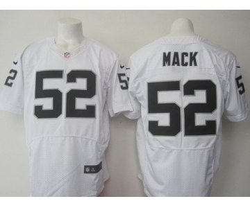 Men's Oakland Raiders #52 Khalil Mack White Road 2015 NFL Nike Elite Jersey