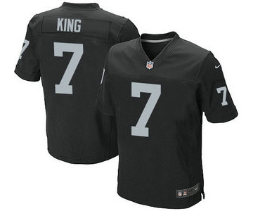 Men's Oakland Raiders #7 Marquette King Black Team Color NFL Nike Elite Jersey