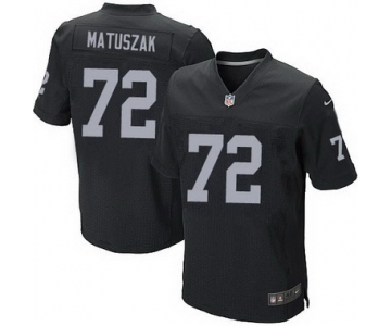 Men's Oakland Raiders #72 John Matuszak Black Retired Player NFL Nike Elite Jersey