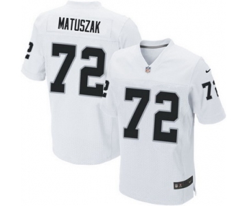 Men's Oakland Raiders #72 John Matuszak White Retired Player NFL Nike Elite Jersey