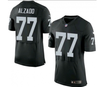 Men's Oakland Raiders #77 Lyle Alzado Black Retired Player NFL Nike Elite Jersey