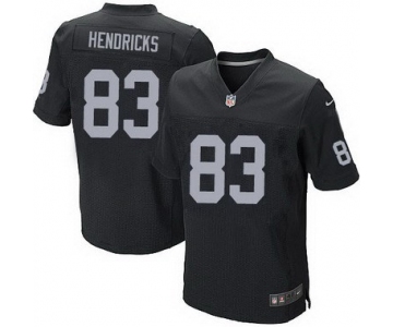 Men's Oakland Raiders #83 Ted Hendricks Black Retired Player NFL Nike Elite Jersey