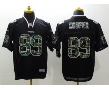 Men's Oakland Raiders #89 Amari Cooper Black With Camo Fashion NFL Nike Elite Jersey