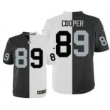 Men's Oakland Raiders #89 Amari Cooper Black With White Two Tone Elite Jersey