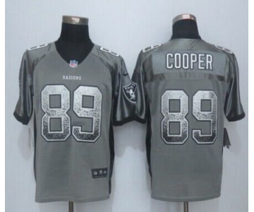 Men's Oakland Raiders #89 Amari Cooper Nike Drift Fashion Gray Elite Jersey