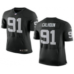 Men's Oakland Raiders #91 Shilique Calhoun New Black Nike Elite Jersey