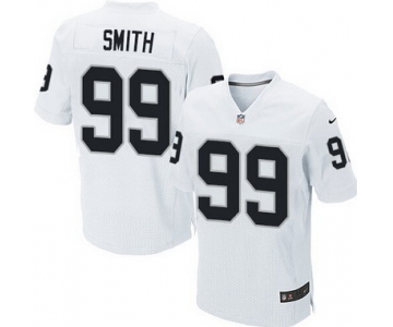 Men's Oakland Raiders #99 Aldon Smith White Road NFL Nike Elite Jersey