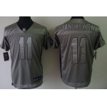 Nike Oakland Raiders #11 Sebastian Janikowski Gray Shadow Elite Jersey