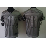 Nike Oakland Raiders #11 Sebastian Janikowski Gray Shadow Elite Jersey