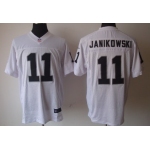 Nike Oakland Raiders #11 Sebastian Janikowski White Elite Jersey