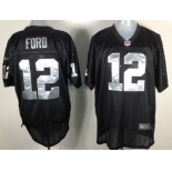 Nike Oakland Raiders #12 Jacoby Ford Black Elite Jersey