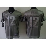 Nike Oakland Raiders #12 Jacoby Ford Gray Shadow Elite Jersey