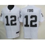 Nike Oakland Raiders #12 Jacoby Ford White Elite Jersey