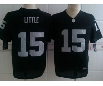 Nike Oakland Raiders #15 Greg Little Black Elite Jersey