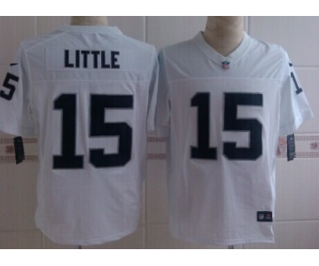 Nike Oakland Raiders #15 Greg Little White Elite Jersey