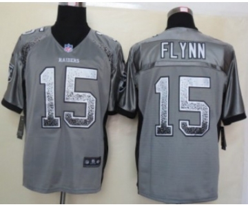 Nike Oakland Raiders #15 Matt Flynn Drift Fashion Gray Elite Jersey