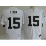 Nike Oakland Raiders #15 Matt Flynn White Elite Jersey