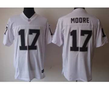 Nike Oakland Raiders #17 Denarius Moore White Elite Jersey