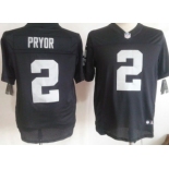 Nike Oakland Raiders #2 Terrelle Pryor Black Elite Jersey