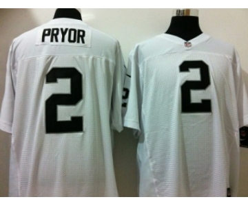 Nike Oakland Raiders #2 Terrelle Pryor White Elite Jersey