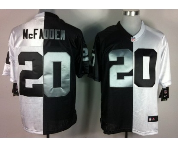 Nike Oakland Raiders #20 Darren McFadden Black/White Two Tone Elite Jersey