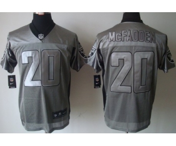 Nike Oakland Raiders #20 Darren McFadden Gray Shadow Elite Jersey