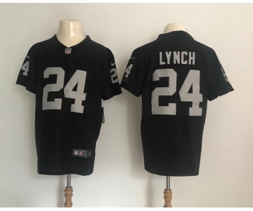 Nike Oakland Raiders #24 Marshawn Lynch Vapor Untouchable Black Elite Player Jersey