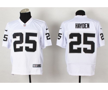 Nike Oakland Raiders #25 D.J. Hayden White Elite Jersey